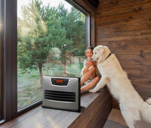 JAPOŃSKI ELEKTRONICZNY PIEC NAFTOWY ZIBRO LC150 4,65 kW do 90m2 + PILOT