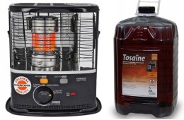 Piecyk naftowy knotowy CORONA RX 3085 3 kW do 45m2 + nafta TOSAINE 20 lit.