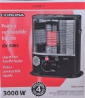 Piecyk naftowy knotowy CORONA RX 3085 3 kW do 45m2 + nafta TOSAINE 20 lit.